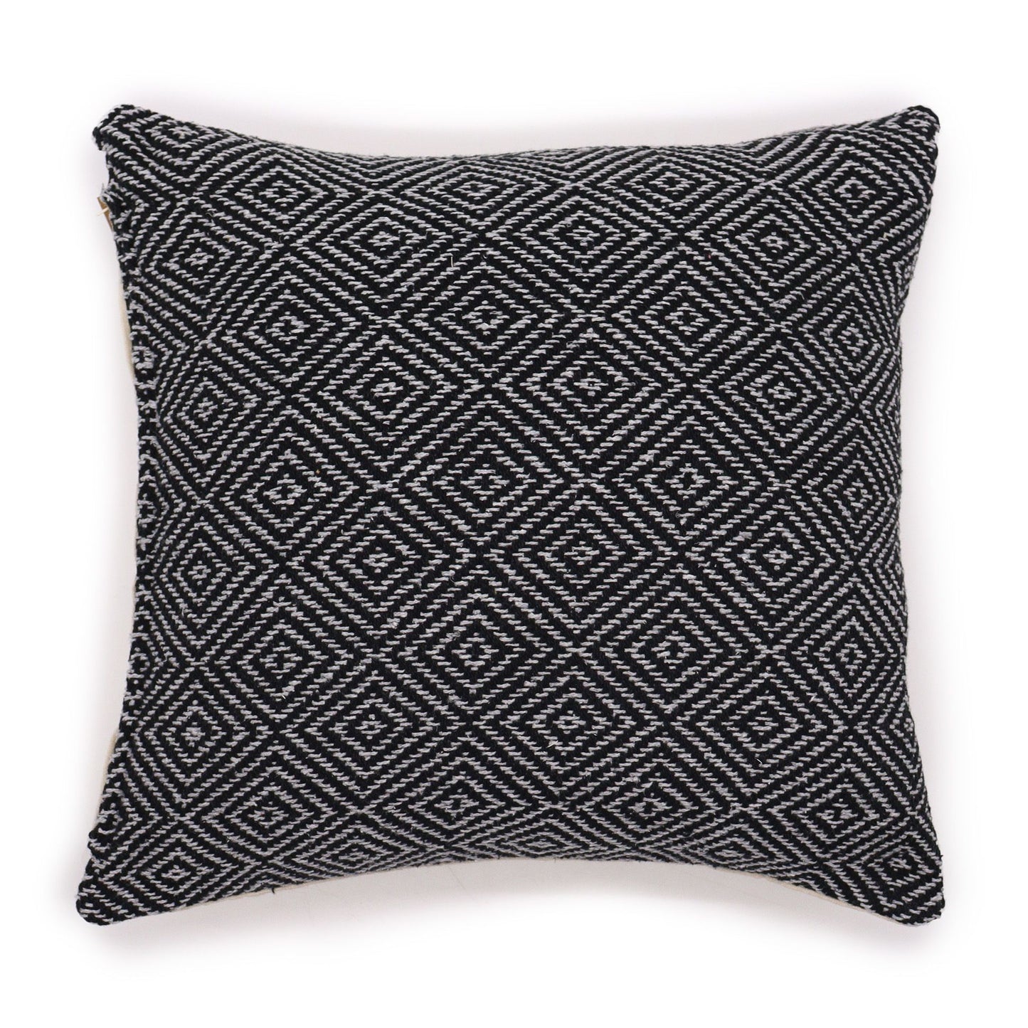 Funda de Cojín Clásico - Laberinto Negro - 40x40 cm