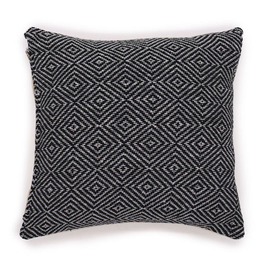 Funda de Cojín Clásico - Laberinto Negro - 40x40 cm
