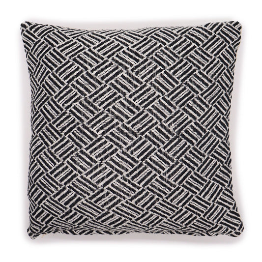 Funda de Cojín Clásico - Tirantes Negro - 40x40 cm