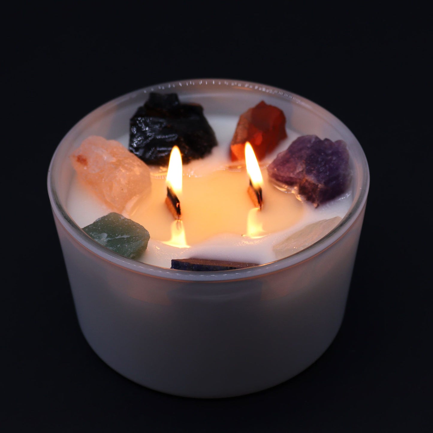 Vela 7 Stones con piedras naturales – Equilibrio Energético | namariKS