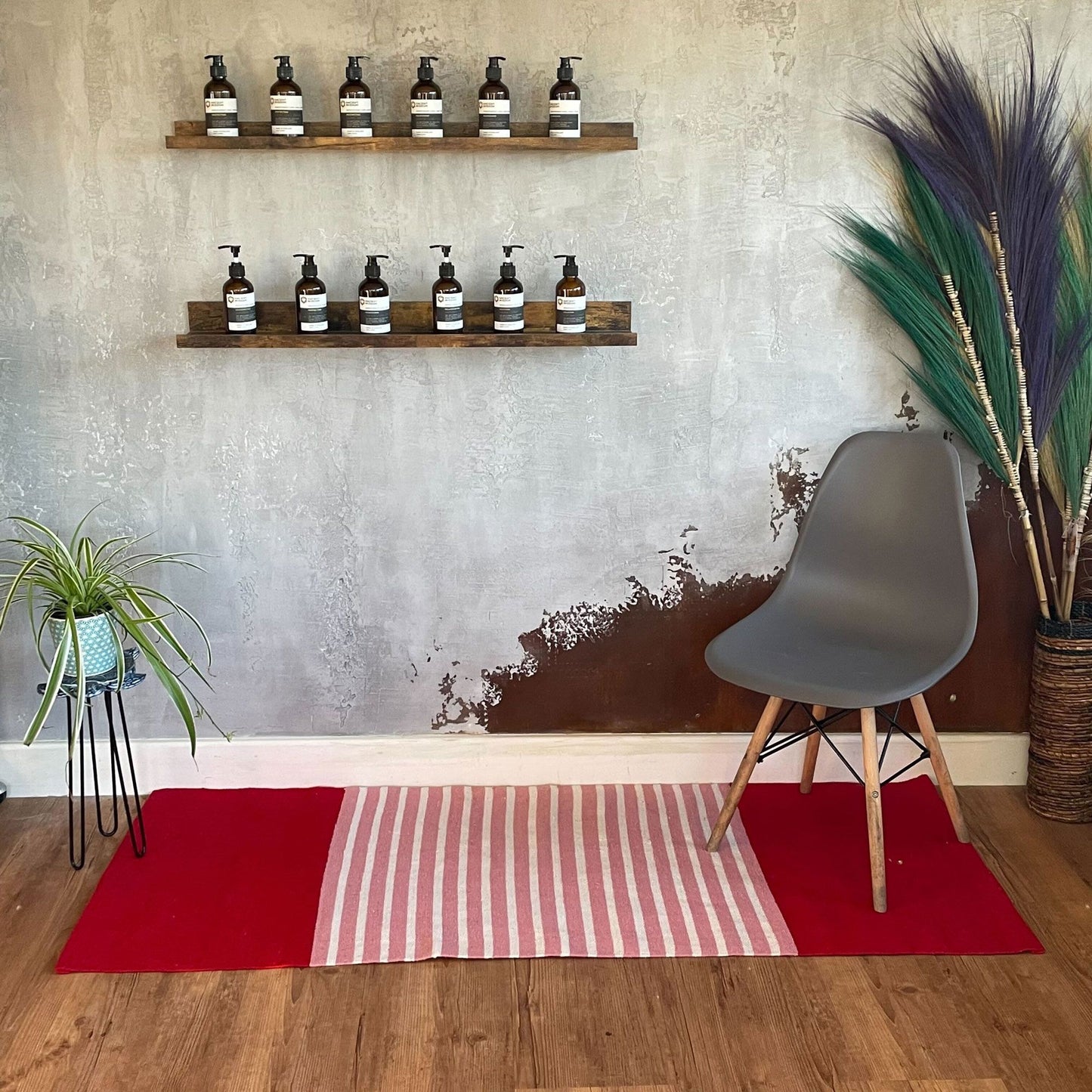 Alfombra India de Algodón - 70x170cm - Rojo / Rosa