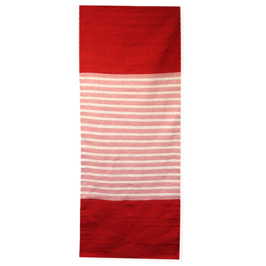 Alfombra India de Algodón - 70x170cm - Rojo / Rosa