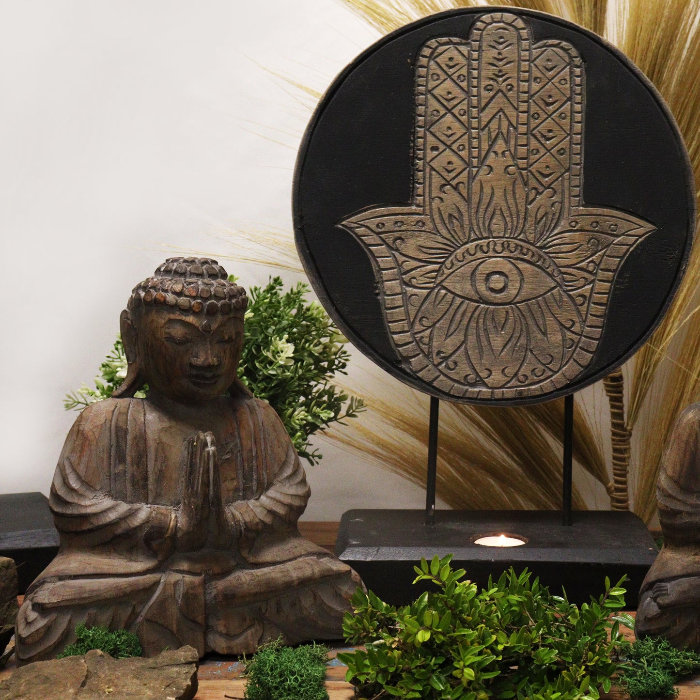 Buda Feng Shui Set - Hamsa - Gris