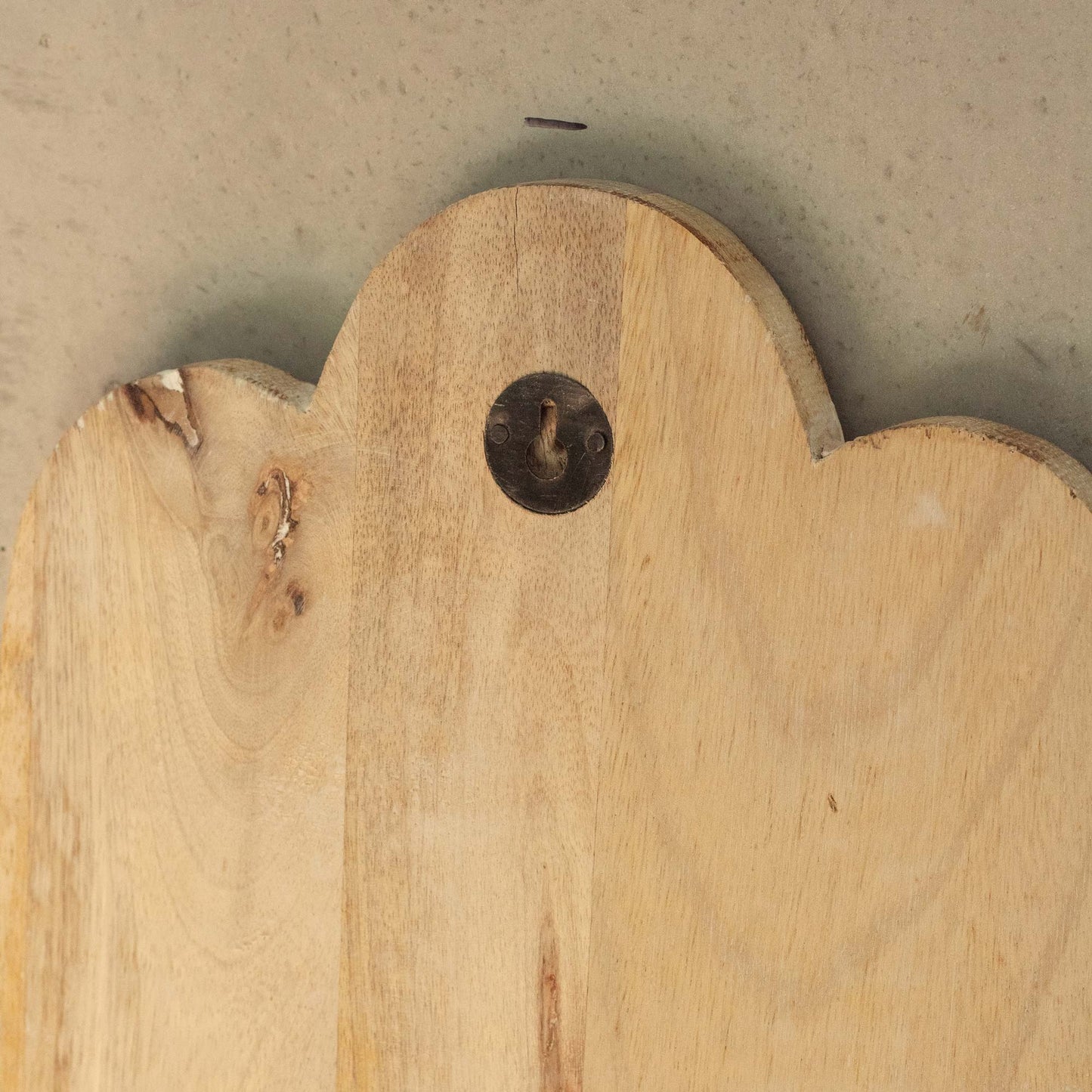Placa de pared Mano de Hamsa en madera de Mango - Blanco
