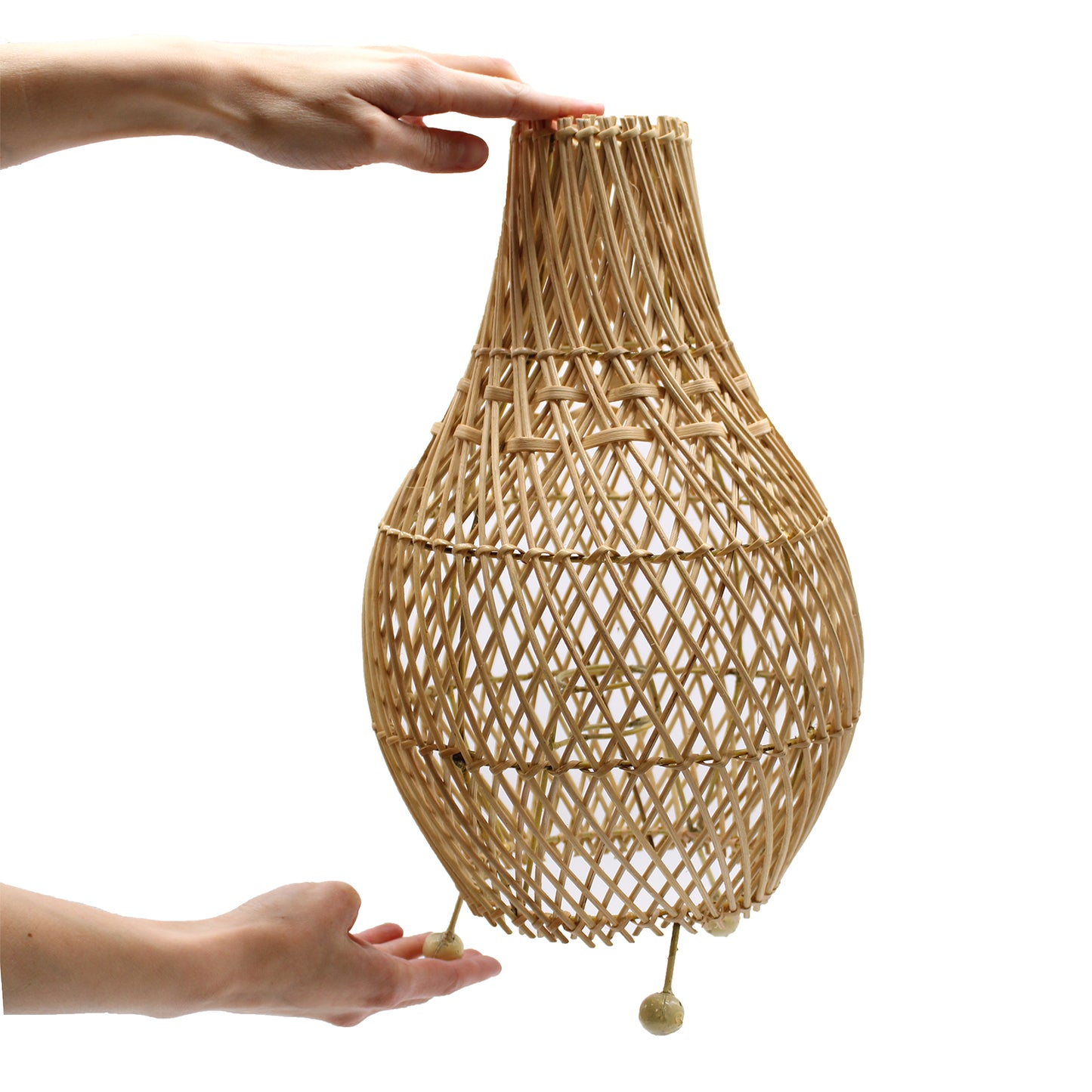 Lámpara de Mesa de Ratán Artesanal
