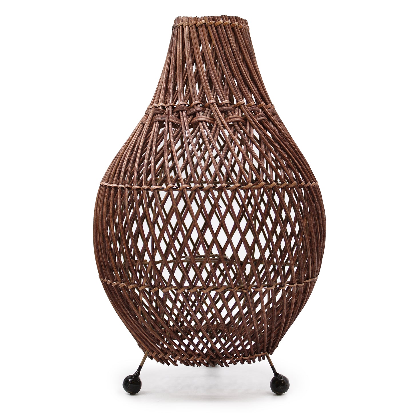 Lámpara de Mesa de Ratán Artesanal