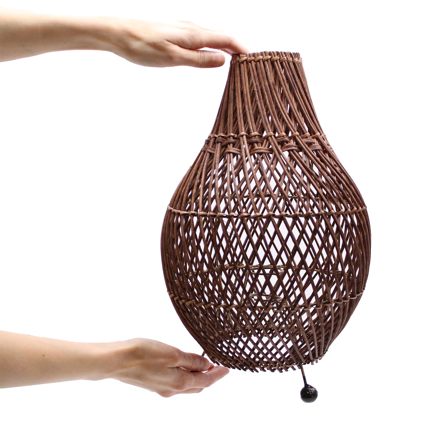 Lámpara de Mesa de Ratán Artesanal