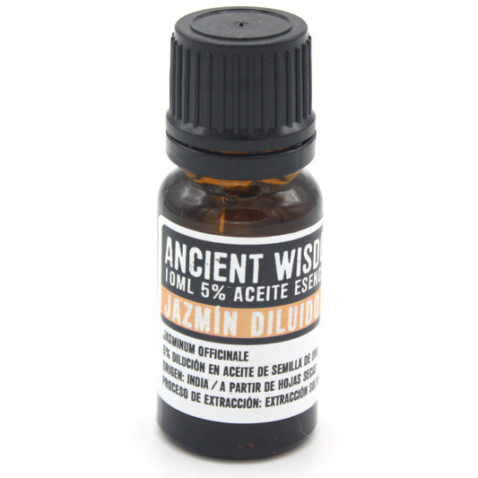 Aceite Esencial de Jazmín Diluido 5% en Semilla de Uva – Relajante y Afrodisíaco Natural