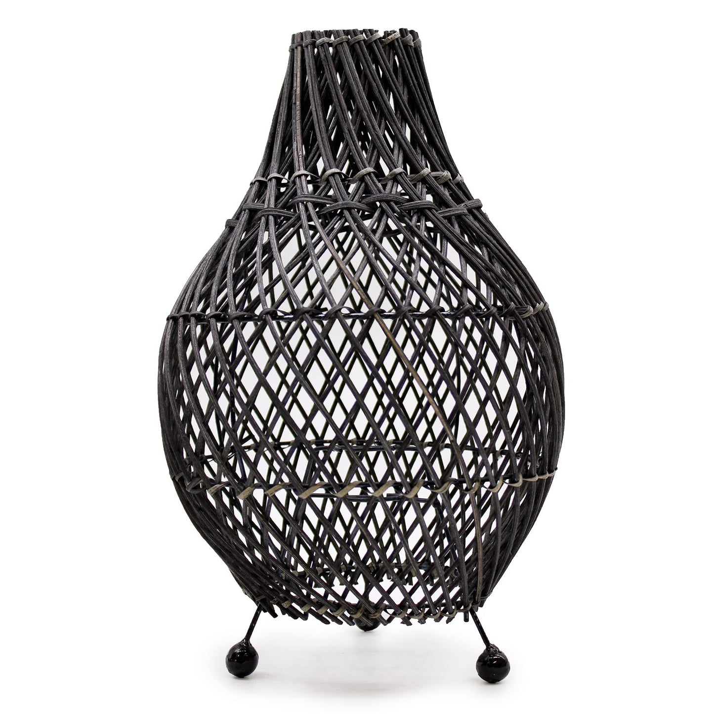 Lámpara de Mesa de Ratán negro – Trenzada | namariKS