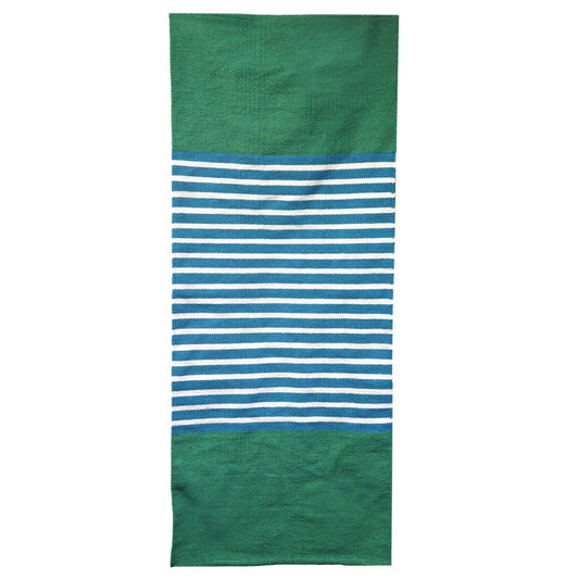 Alfombra India de Algodón - 70x170cm - Azul / Verde